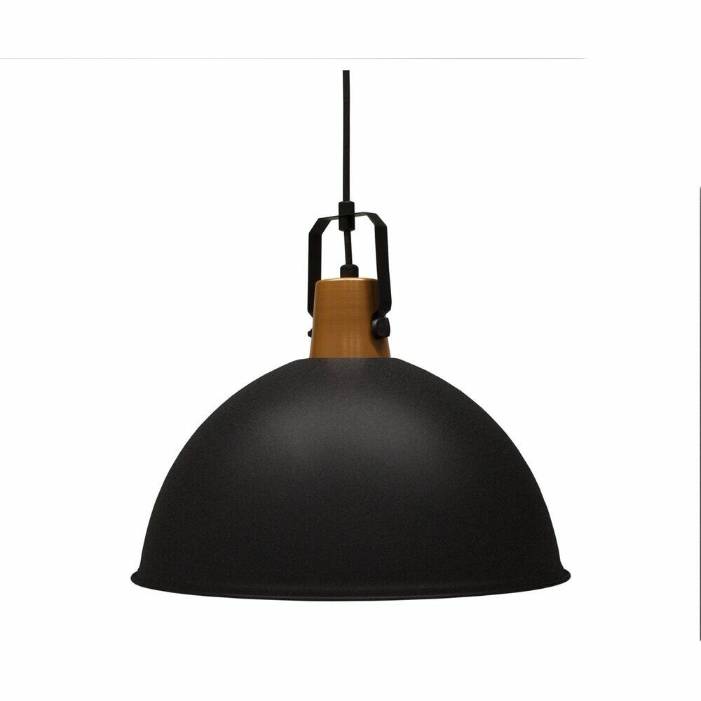 Pendente Taschibra 1 Lâmpada Factory 38,5cm E27 Preto