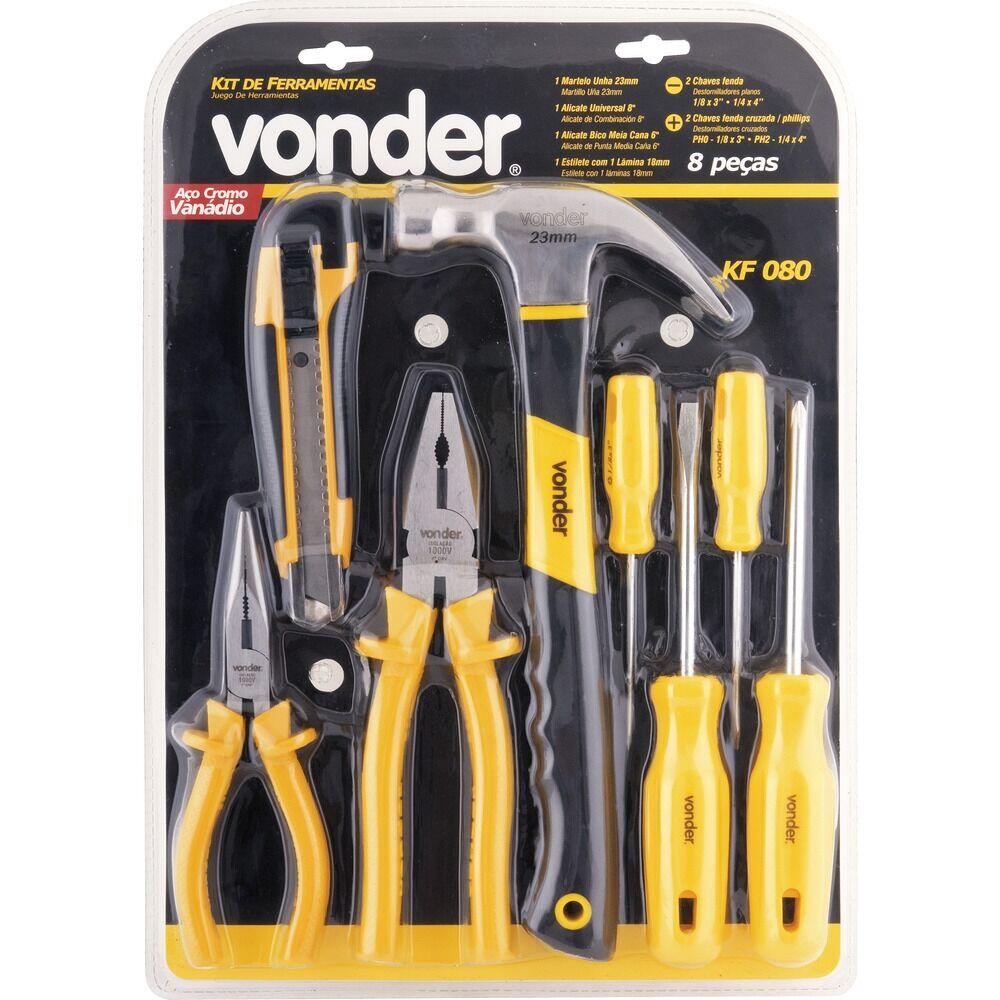 Kit de Ferramentas 8 Peças KF080 Vonder
