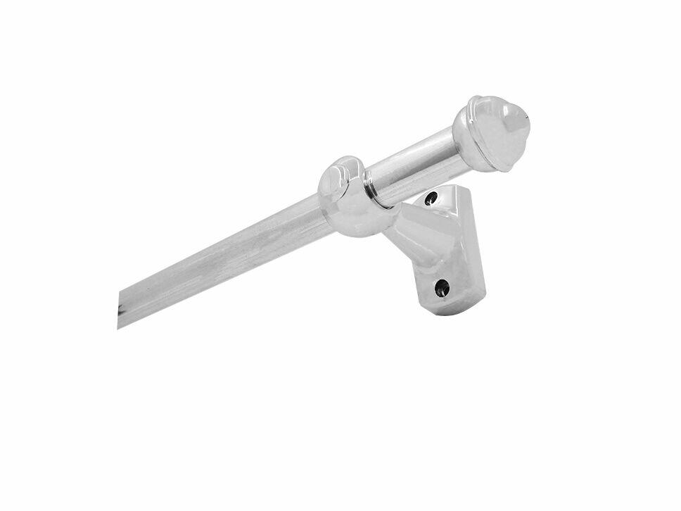 Kit Varão para Cortina Bella Arte Slim 2,5mx19mm Cromado
