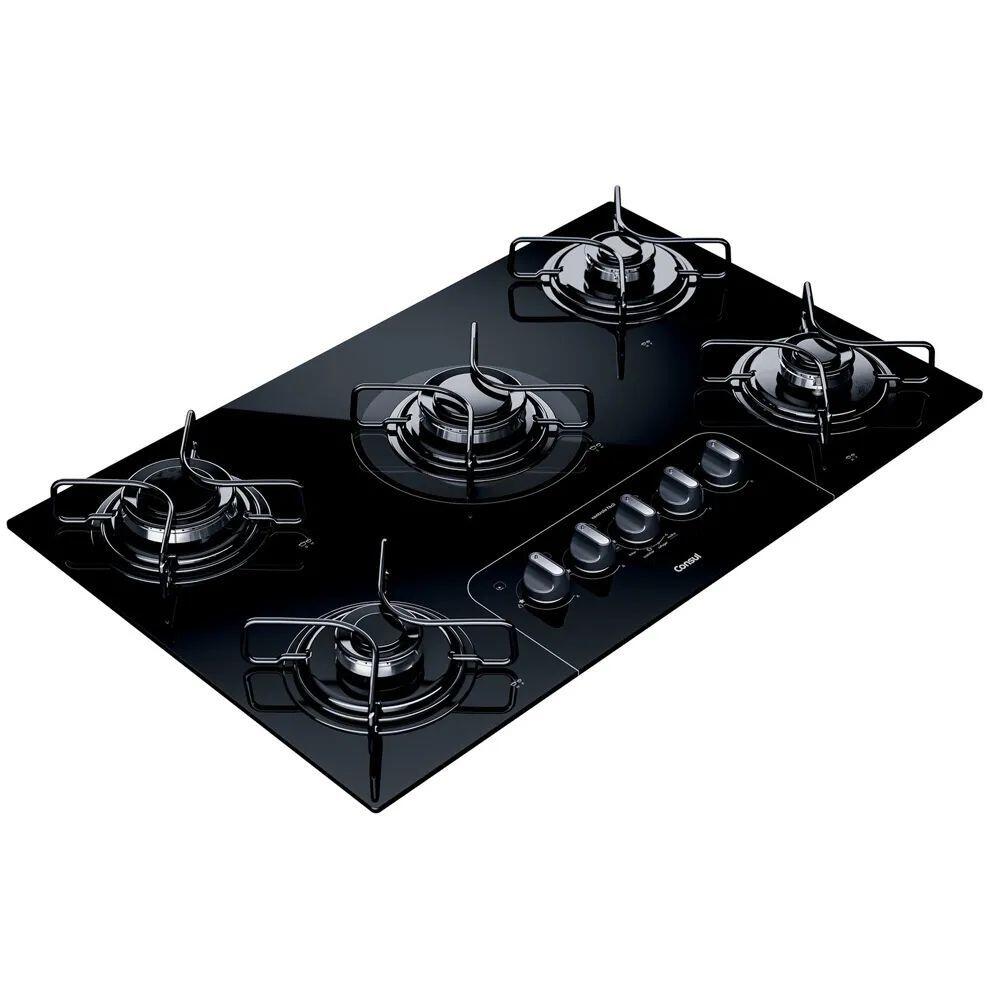 Cooktop a Gás CD075AEUNA 5 Bocas Preto Consul