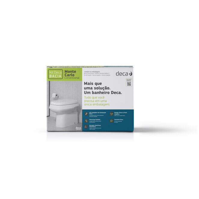 Kit Vaso Sanitário Convencional Monte Carlo Branco Gelo Deca