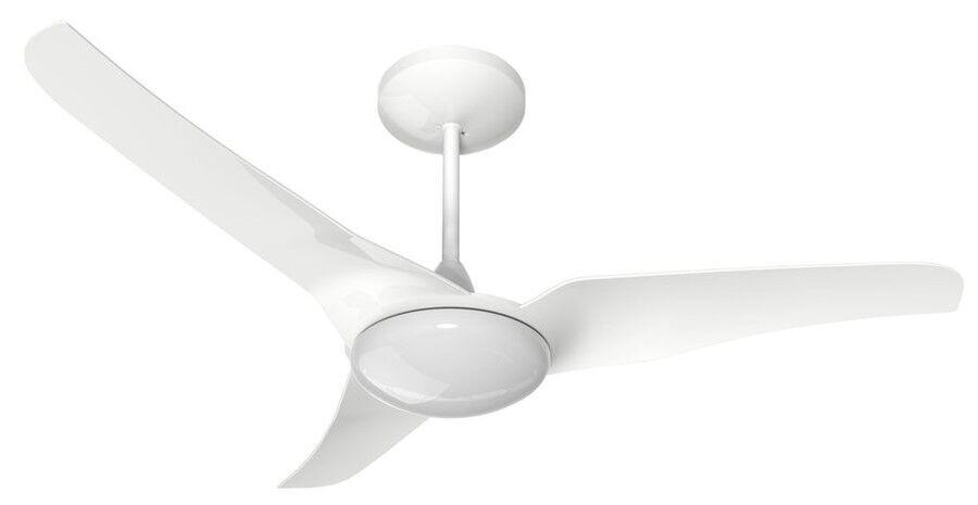 Ventilador de Teto Slim com Controle 3 Pás Branco Aliseu
