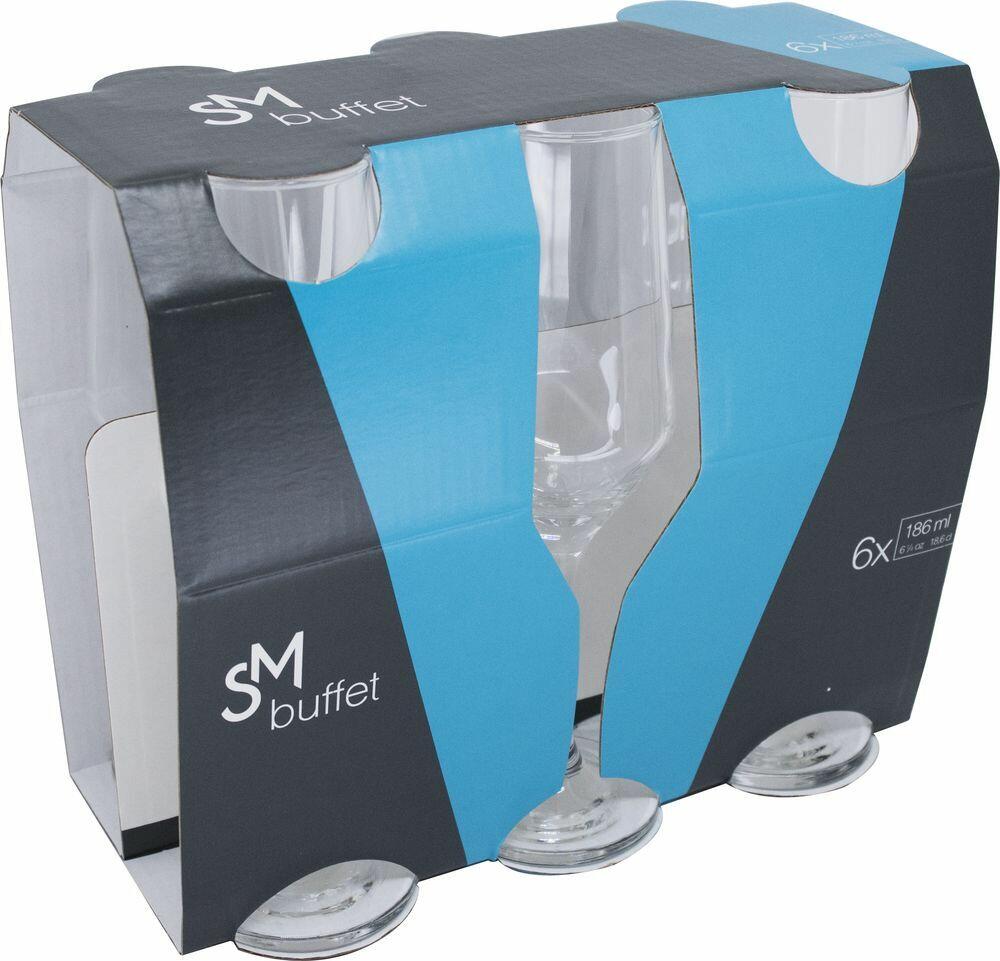 Jogo de Taças para Champagne Nadir 186ml Buffet 6 Peças