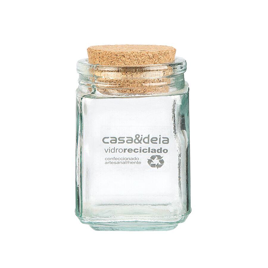 Porta Tempero Casa&Ideia Quadrada c/ Rolha 220ml