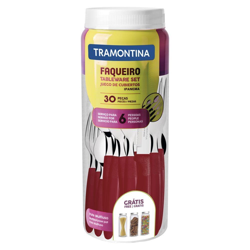 Faqueiro Tramontina Ipanema Vermelho 30 Peças