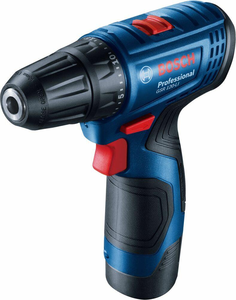 Furadeira Parafusadeira Bateria 12V GSR 120-LI Bivolt com 1 bateria Bosch