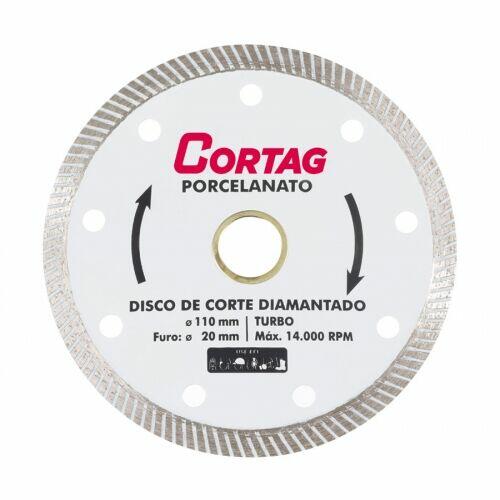 Disco Diamantado Turbo Porcelanato 110mm Cortag