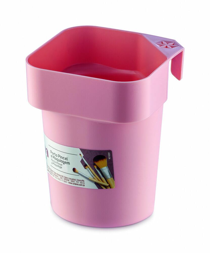 Porta Pincéis e Maquiagem Hana Rosa 9,3x8,5x11,5cm