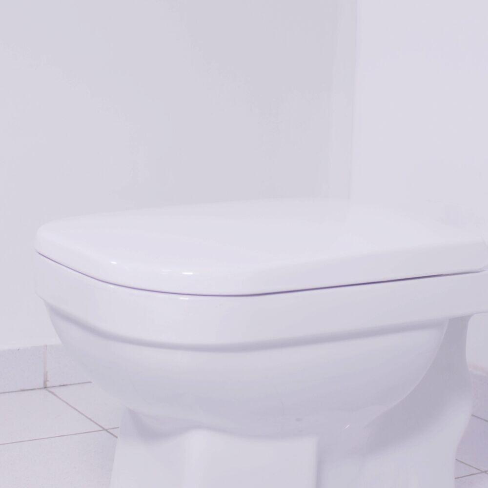 Assento Sanitário Polipropileno Quadra/Gap/Debba com Queda Amortecida Branco Tupan