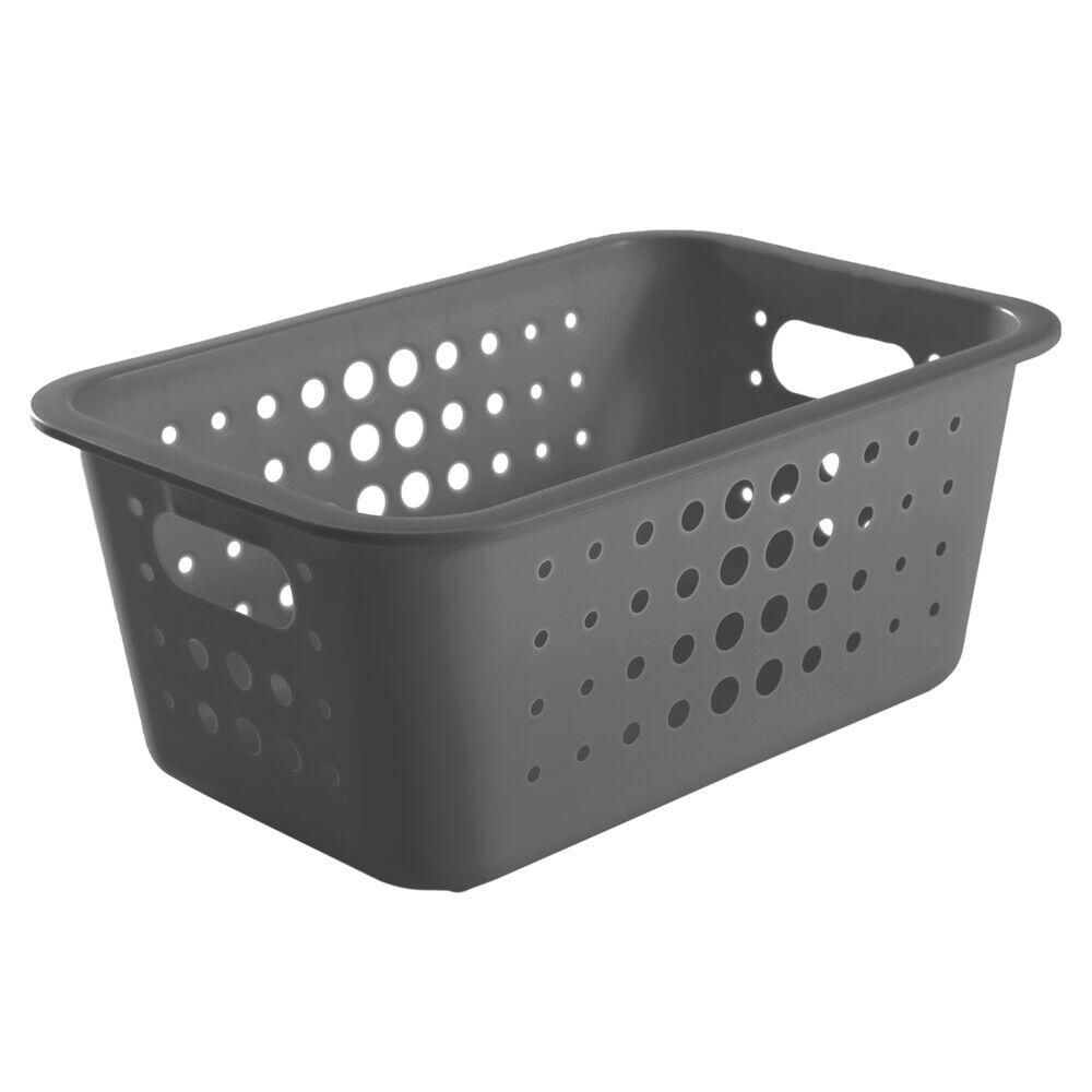 Cesta Organizadora M Alta Cinza Martiplast