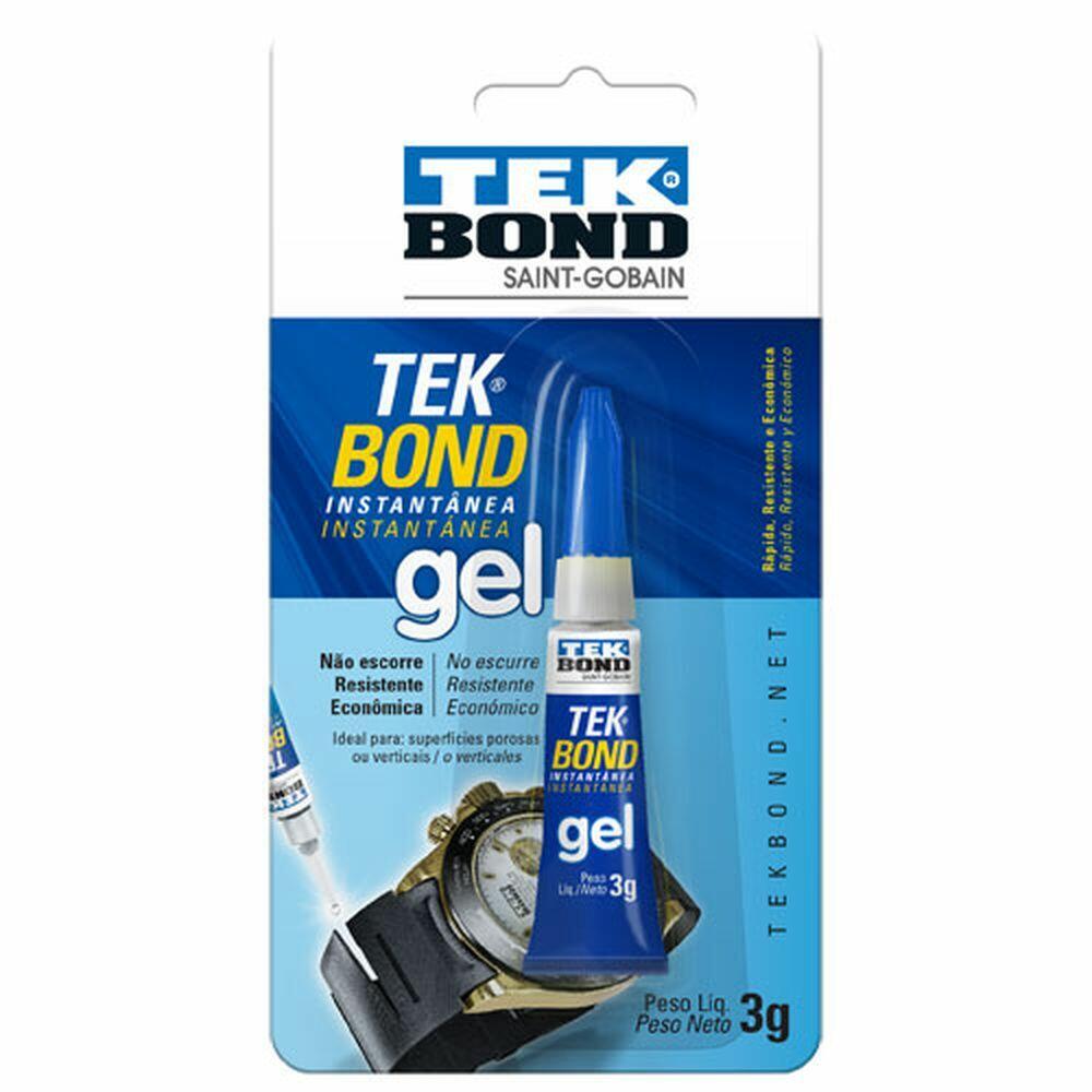 Adesivo Instantânea Super Cola Gel 3g Tekbond