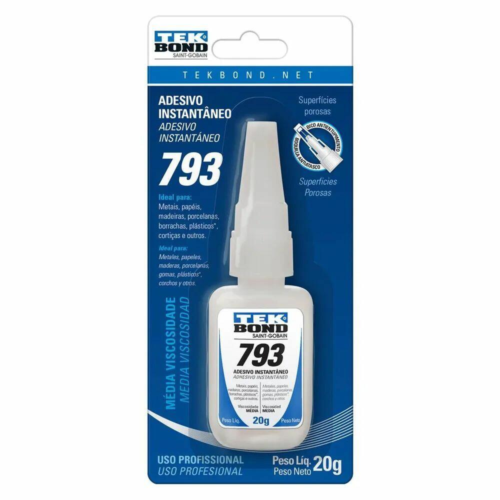 Adesivo Instantâneo 793 20g 11x3.5x2.5cm Tekbond