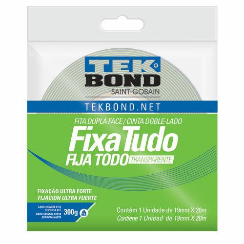 Fita Dupla Face Tekbond Incolor 1,9cmx19m