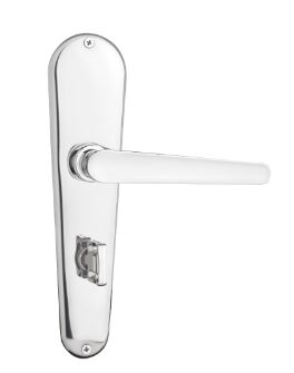 Fechadura Espelho para Banheiro Serralheiro 40mm Cromado Francesa 721-01B Pado
