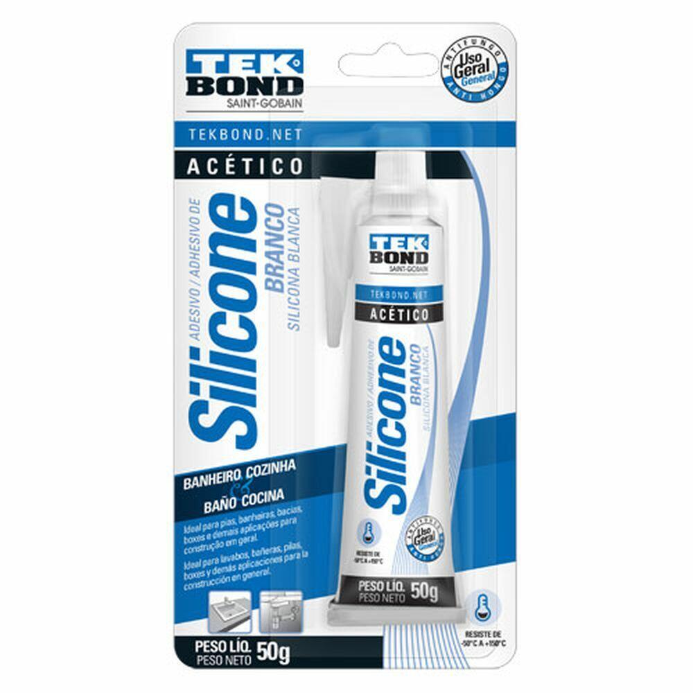 Silicone Acético Tekbond 50g Branco