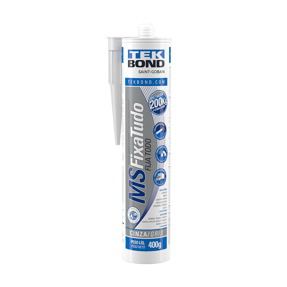 Adesivo Ms Hibrido Fixa Tudo 400g Cinza Tekbond