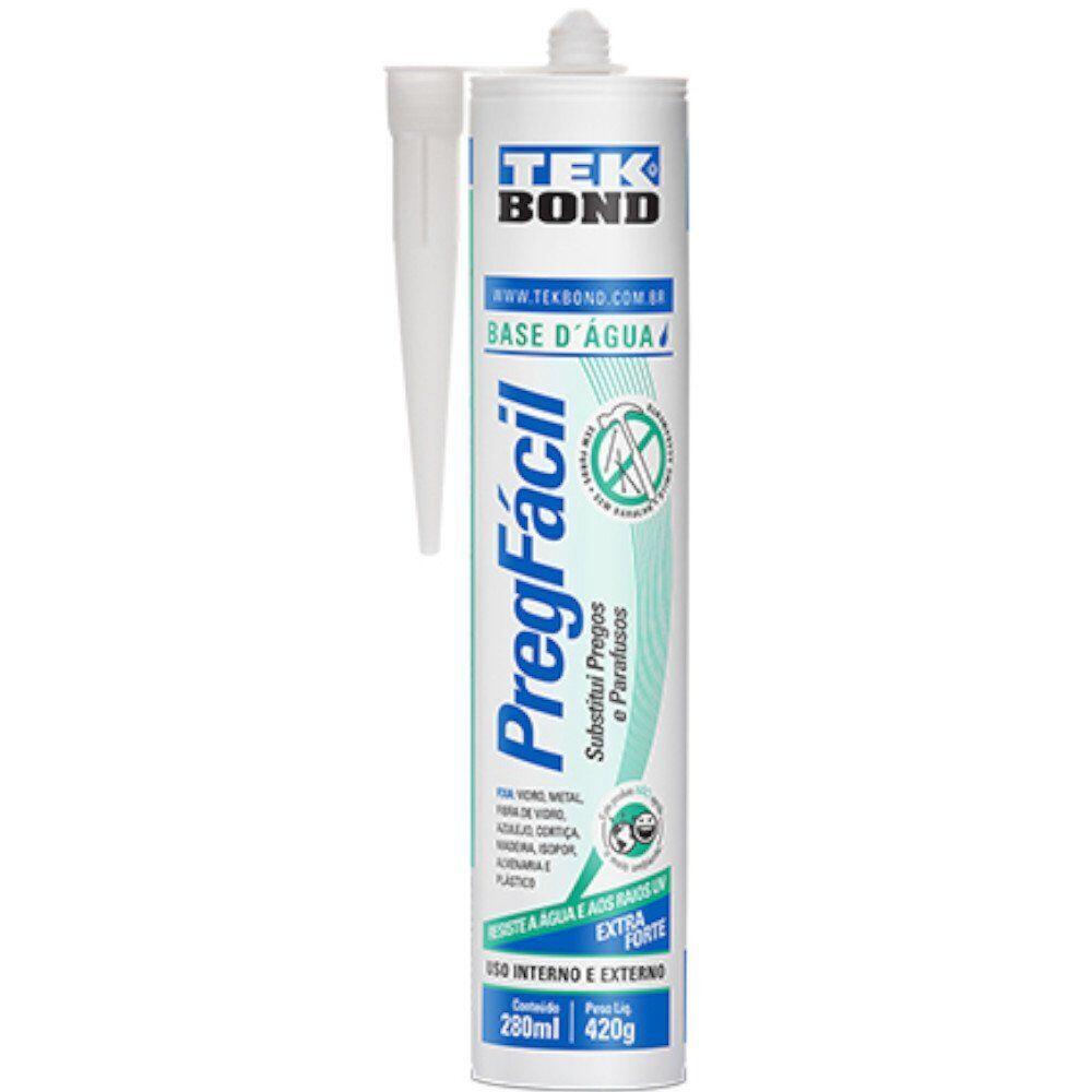 Adesivo Prega Fácil Base D'água 420g Branco Tekbond