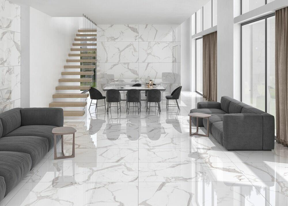 Porcelanato Statuario Trend Retificado Polido 80x160 Málaga