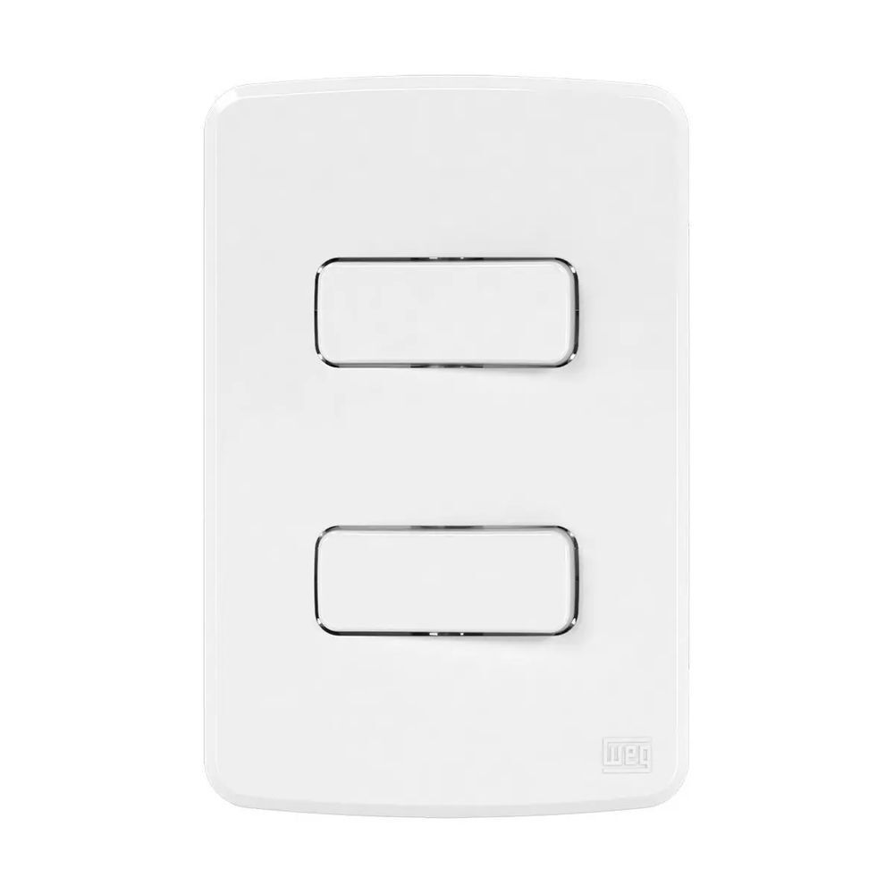 Conjunto Interruptor Weg Compose 2 Módulos Branco 10A
