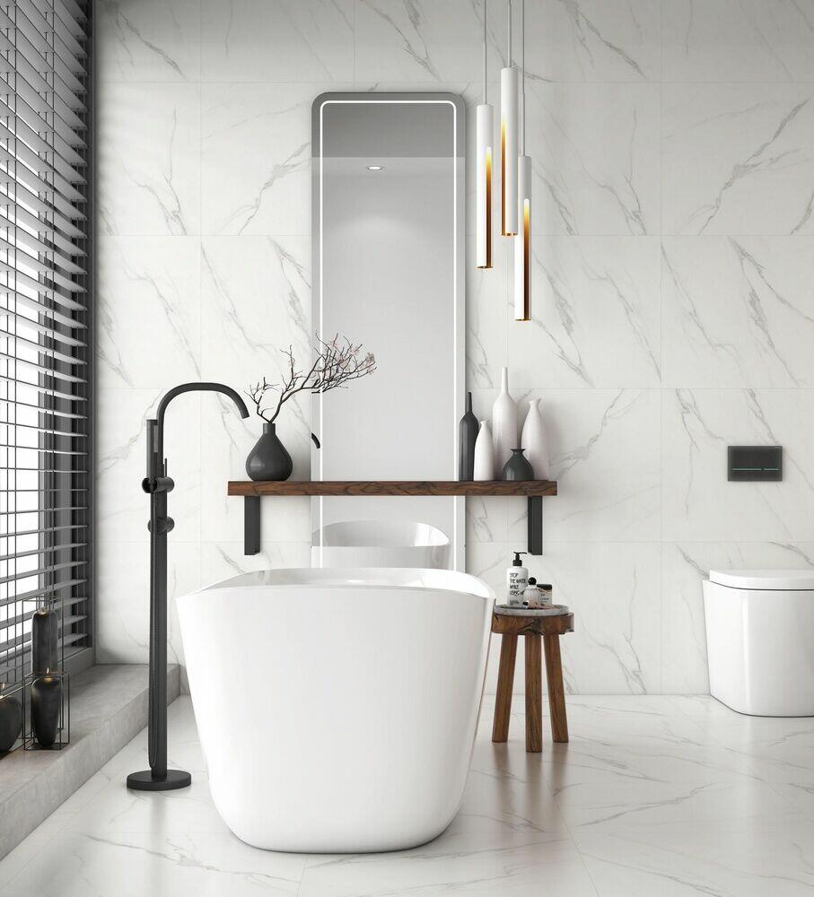 Piso Cerâmico Classic Marmo Retificado Acetinado 53x53 Savane