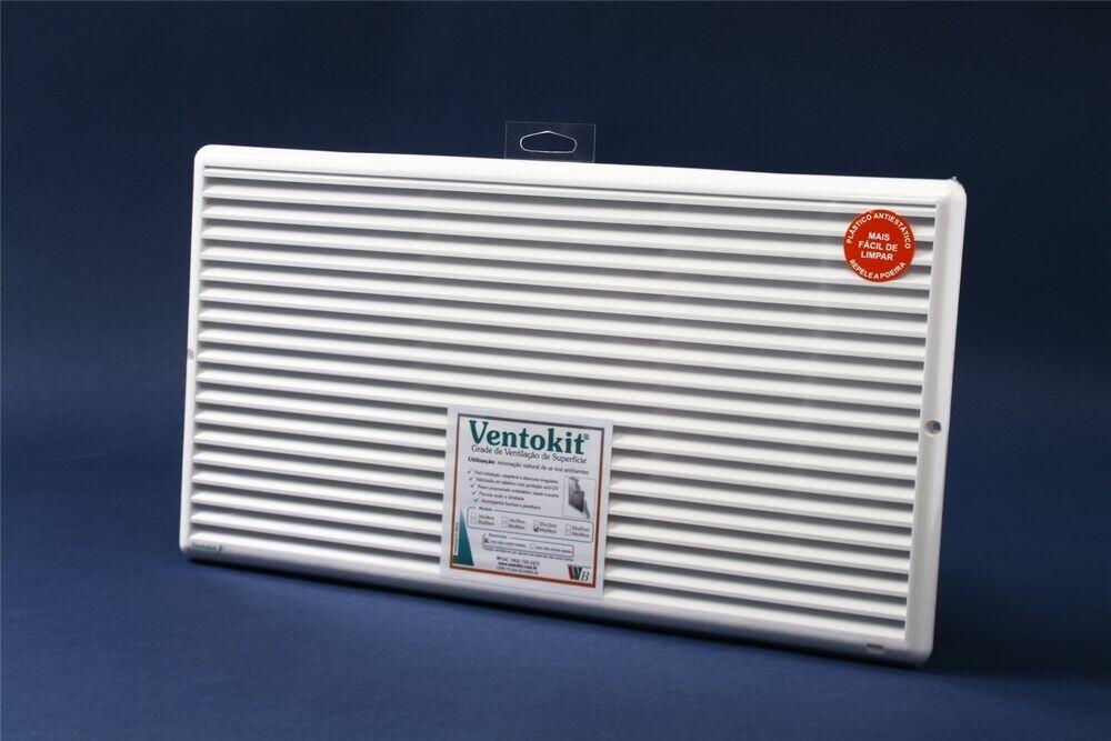 Grade de Ventilação Westaflex 44x24cm Retangular Branco com Tela
