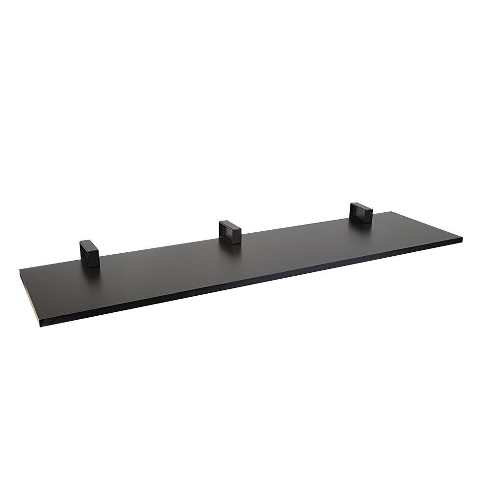 Prateleira Lineare com Suporte 25x100cm Preta Prat-K