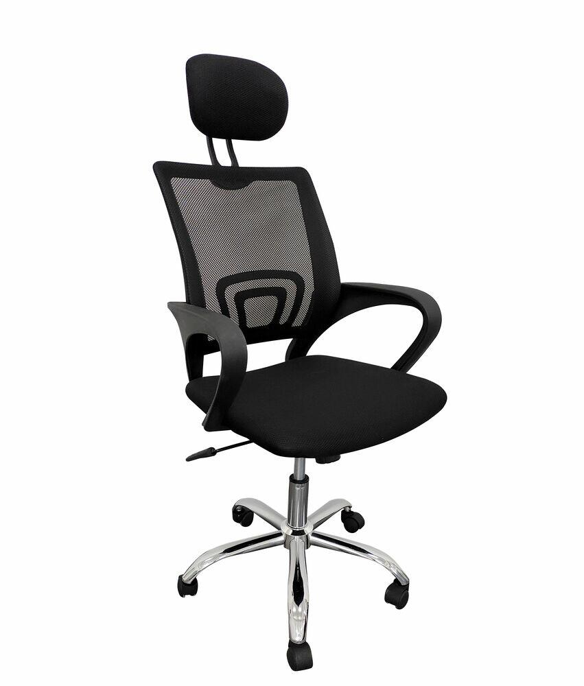 Cadeira Mesh Comfort com Rodizios Preto Diagonal