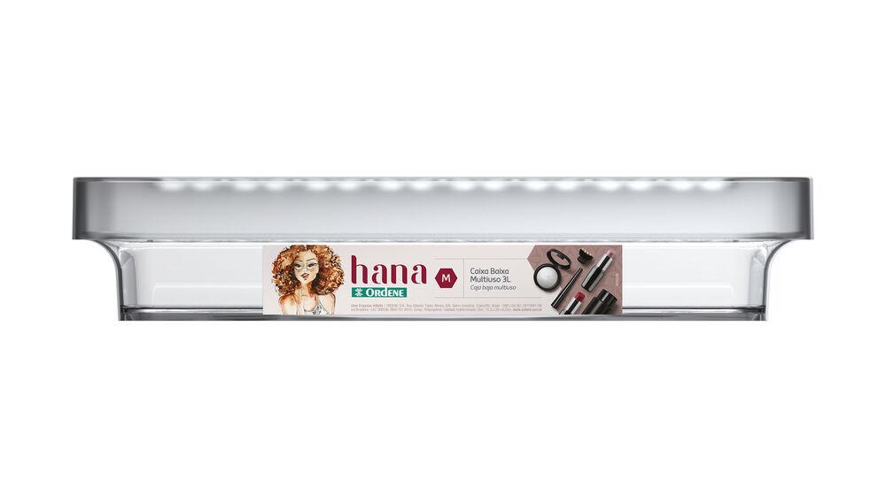 Caixa Baixa com Tampa Hana Cristal  M 3L 20x31,5x6,2