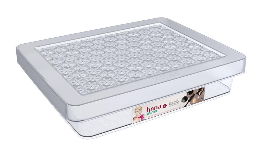 Caixa Baixa com Tampa Hana Cristal G 31,5x40,5x8cm