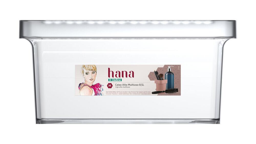 Caixa Alta c/Tampa Hana M Cristal 8,5L 20x31,5x15,2cm