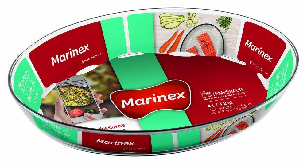 Assadeira Vidro Linha Marinex Oval 4L Nadir