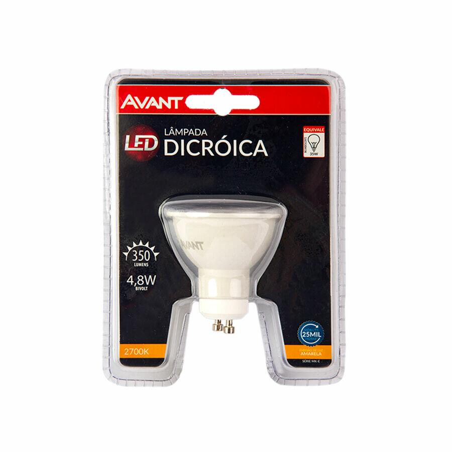 Lâmpada LED Dicróica Avant 4,8W 2700K MR16 GU10 Bivolt