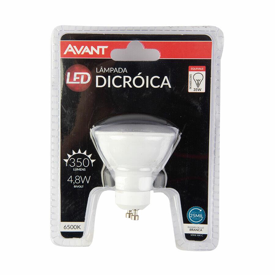 Lâmpada LED Dicróica 4,8W 6500K Bivolt Luz Branca Avant