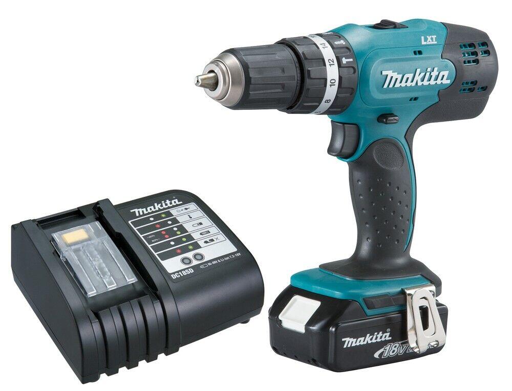 Furadeira Parafusadeira de Impacto Bateria 18V DHP453X10 Bivolt Makita