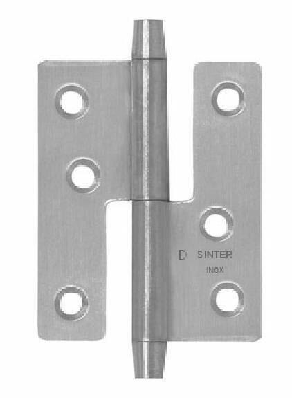 Dobradiça Hamburguesa Direita Inox 70mm Synter
