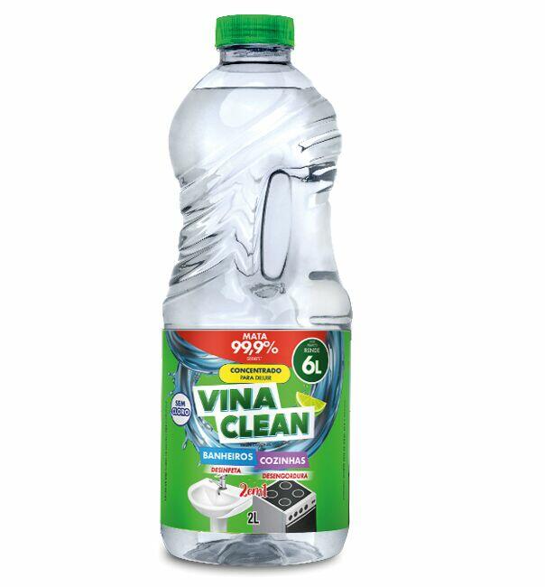 Vinaclean Limpador Desinfetante e Desengordurante 2L Duratto