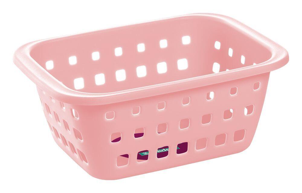 Cesto Plástico Log Rosé 3L 18x26x10,3cm