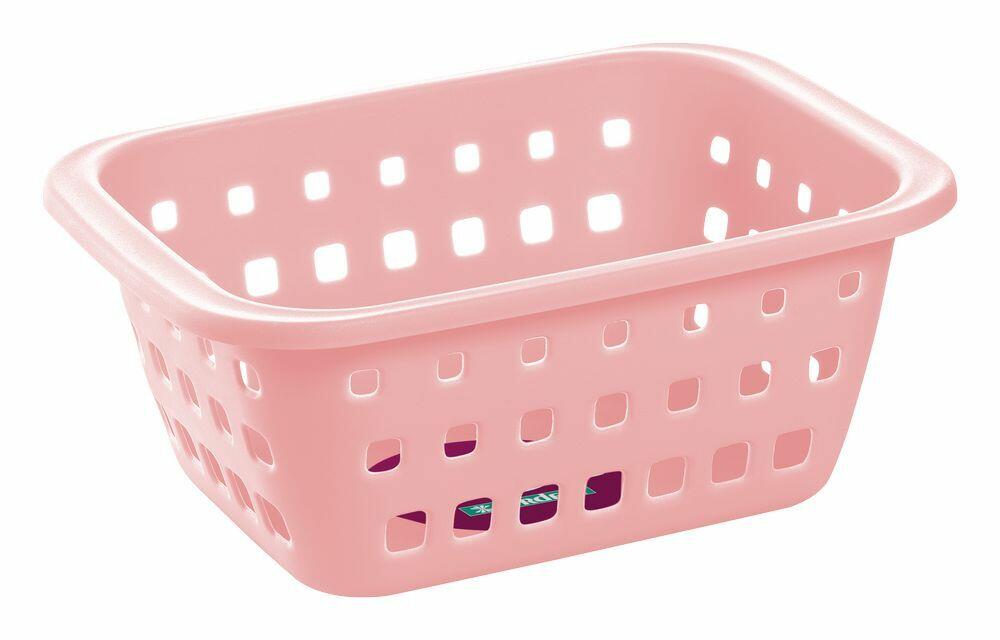 Cesto Plástico Log Rosé 14L 29,3x42,7x17,5cm