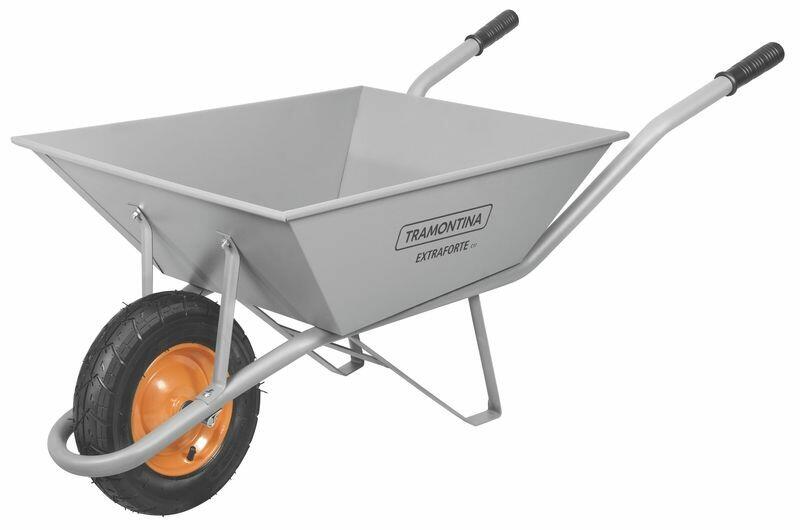 Carrinho de Mão com Caçamba Extraforte 65L Cinza Metalico Tramontina