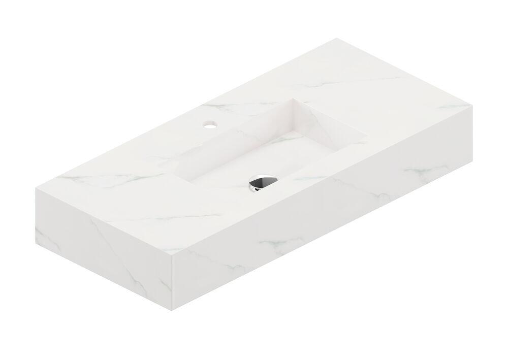 Bancada de Porcelanato para Banheiro Fit Michelângelo Polido 100x45x15cm Portobello