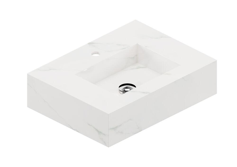 Bancada de Porcelanato para Banheiro Fit Michelângelo Polido 60x45x15cm Portobello