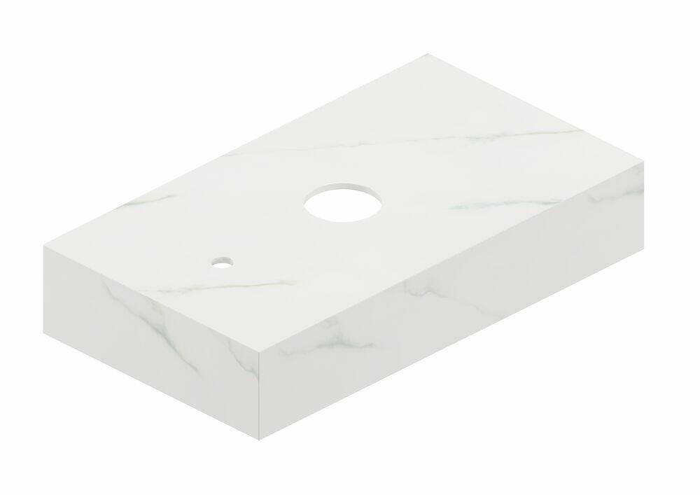 Bancada de Porcelanato para Banheiro Fit Michelângelo Polido 80x45x15cm Portobello