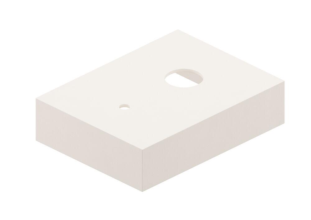 Bancada de Porcelanato para Banheiro Fit White Natural 10017OF 60x45x15cm Portobello