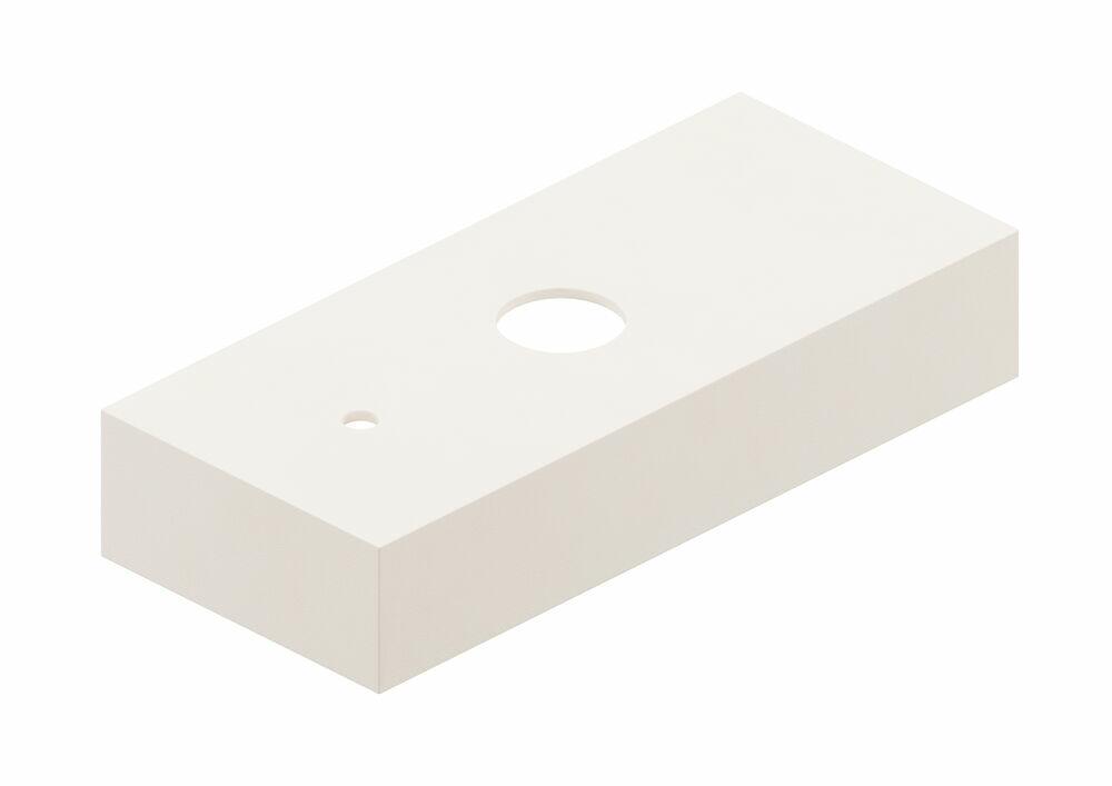 Bancada de Porcelanato para Banheiro Fit White Natural 80x35x15cm Portobello