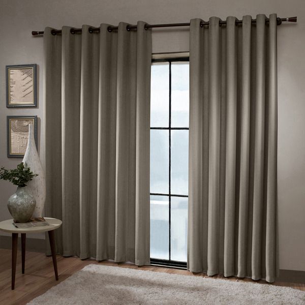 Cortina Diagonal 2,6x1,7m Veneza Cinza com Ilhós