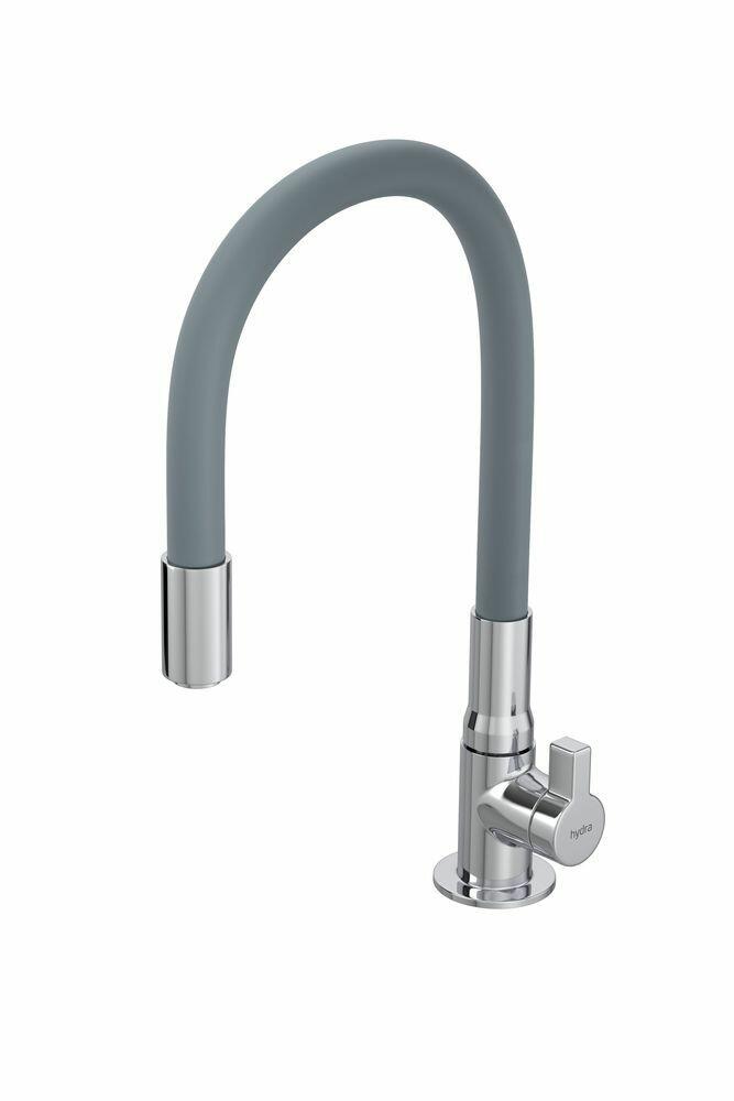 Torneira de Mesa para Cozinha Hydramotion Cromado e Cinza 1/4 de Volta Hydra