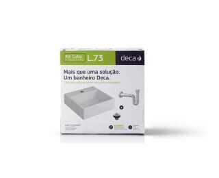 Kit Cuba para Banheiro de Apoio Quadrada com Acessórios 41cm Branco Deca