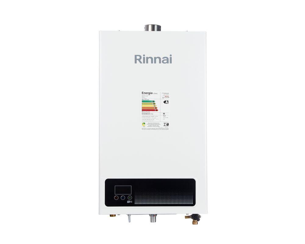 Aquecedor de Água a Gás GN Reu 150 Digital 15L/min Branco Rinnai