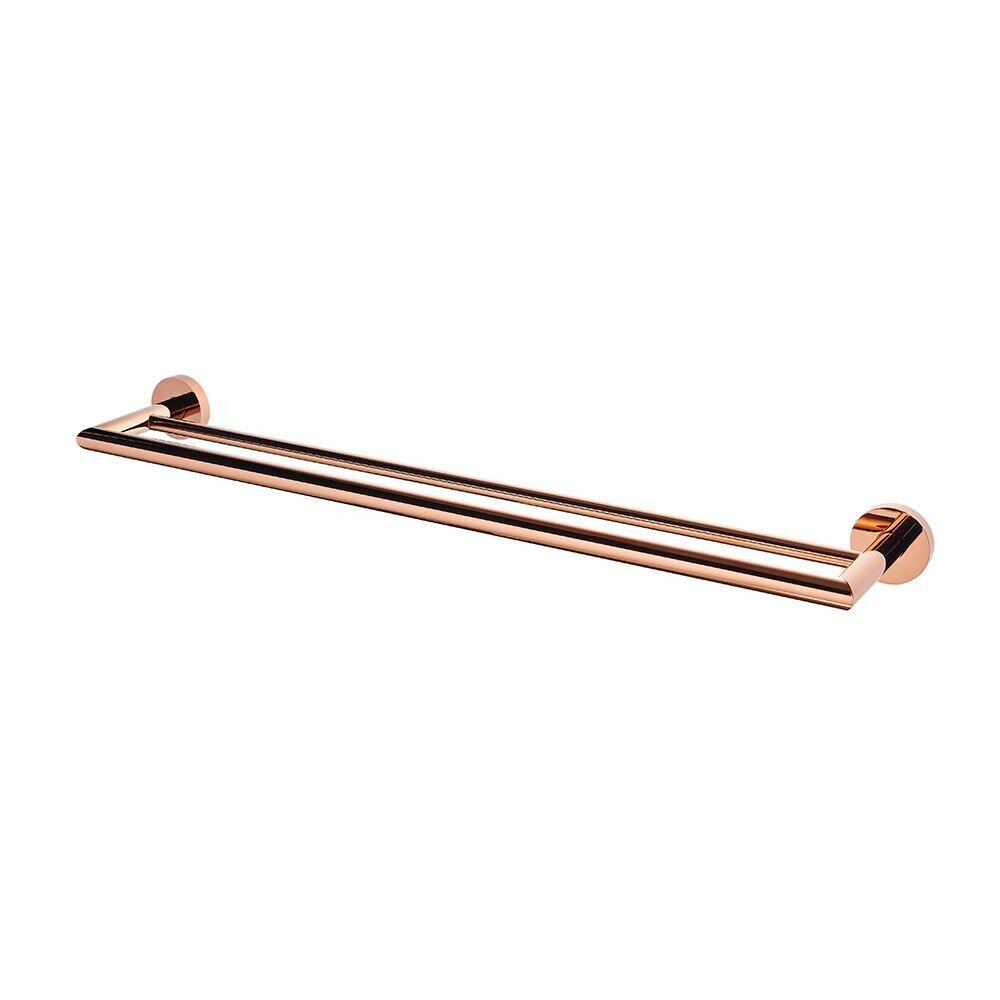 Porta Toalha Duplo Loft 53cm Rose Gold Lorenzetti