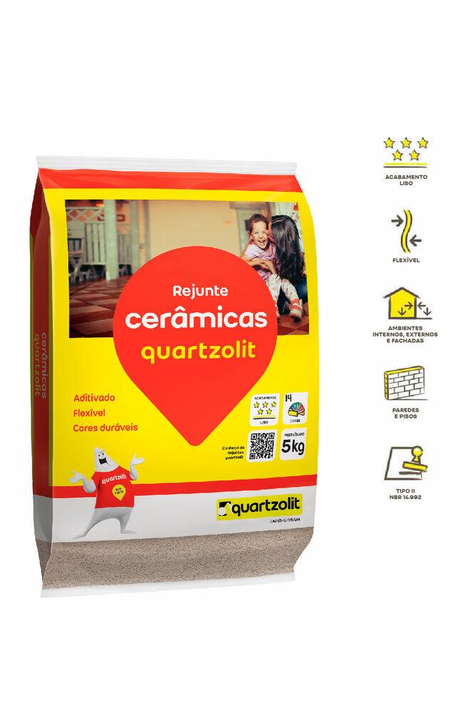 Rejunte Flexível Quartzolit Marrom Canela 5kg